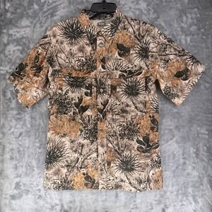 Game Guard Shirt Mens Large S  Beige Green Cactus Camouflage Long Sleeve Outdoor